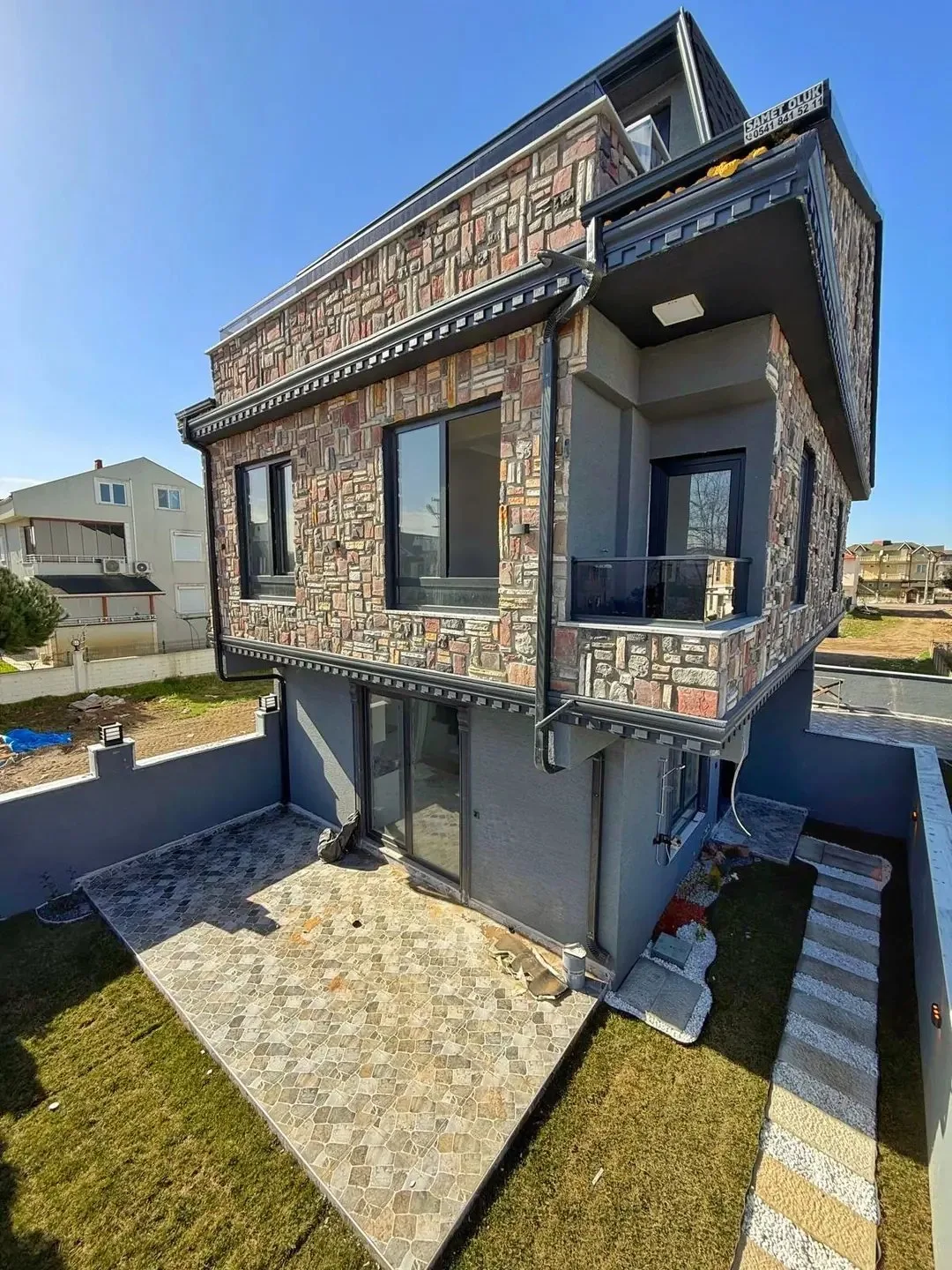 TERAS DENİZ MANZARALI, ÖN CEPHE, PLAJA 105M, LÜKS DİZAYN, TAŞ KONSEPT 4+1 TRİPLEKS VİLLA! KOCAALİ ALANDERE MH