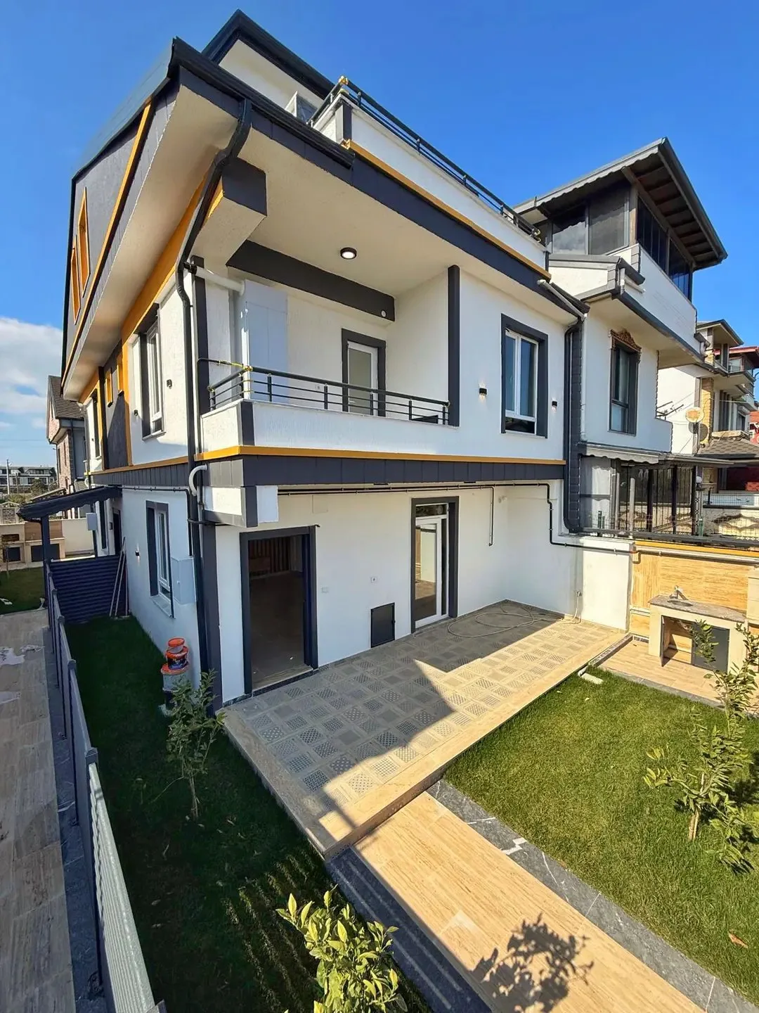 TERAS MİNİ DENİZ MANZARALI, ÖN CEPHE, KOMBİ-ANKASTRE SET HAZIR 3+1 TRİPLEKS VİLLA! KOCAALİ ALANDERE MH